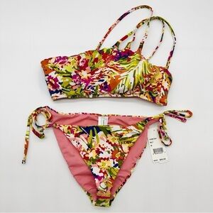 Lucky Brand Floral Desert Oasis Bikini 2 Piece Size Medium NWT
